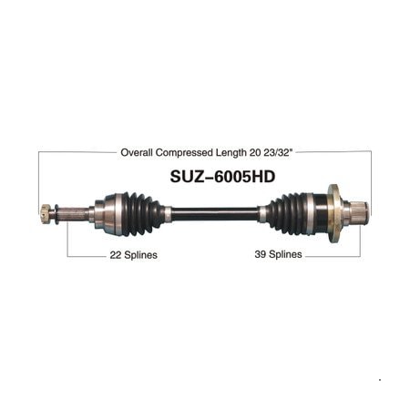 Wide Open Heavy Duty CV Axle for SUZ HD REAR L/R LTA700X KING QUAD SUZ-6005HD